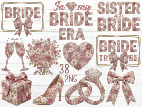 Beautiful Bachelorette Floral Wedding Clipart PNG for Your Projects