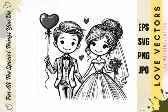 Capturing Romance: The C3811 Wedding and Love Vector Collection