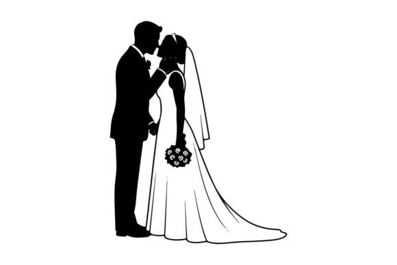 Elegance in Outline: The Power of the Wedding Couple Silhouette
