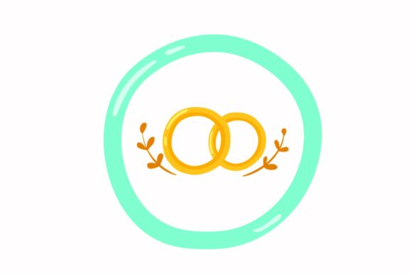 Elegant Wedding Icon Double Ring Svg for Modern Designers