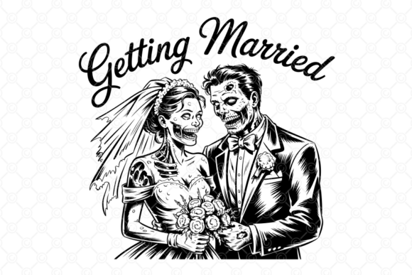 Getting Married SVG: A Zombie Wedding Design for Your Macabre Celebration