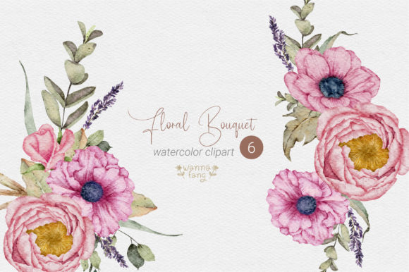 Soft Pink Floral Illustrations for Wedding Stationery