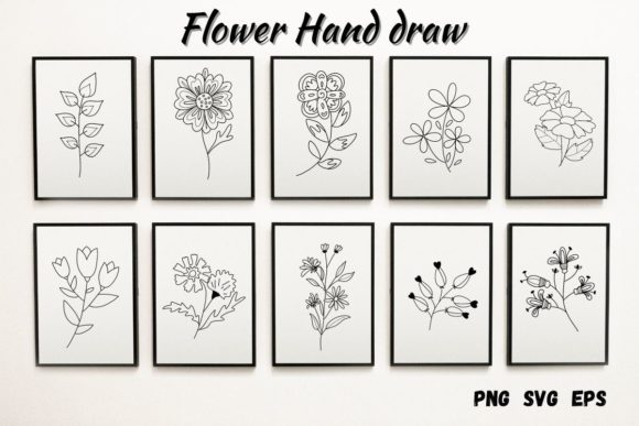 Summer Botanical Wedding Gift Hand Drawn: Your Design Toolkit
