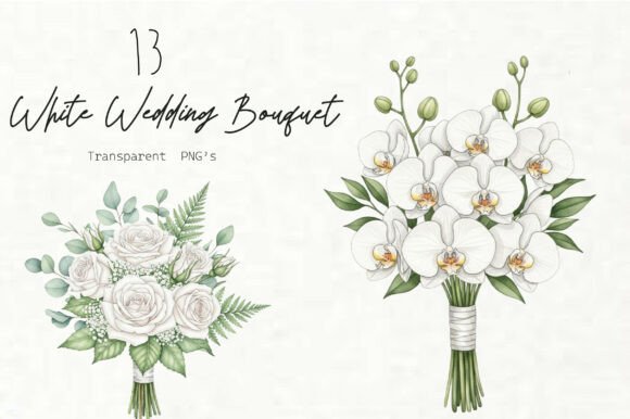 Watercolor White Wedding Bouquet Clipart: A Designer's Secret Weapon