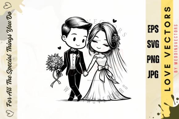 Wedding Couple and Love Vectors - C4904: A Designer's Romance