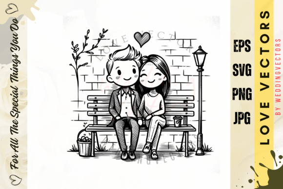 Wedding Couple and Love Vectors - C708: Capturing Matrimonial Bliss
