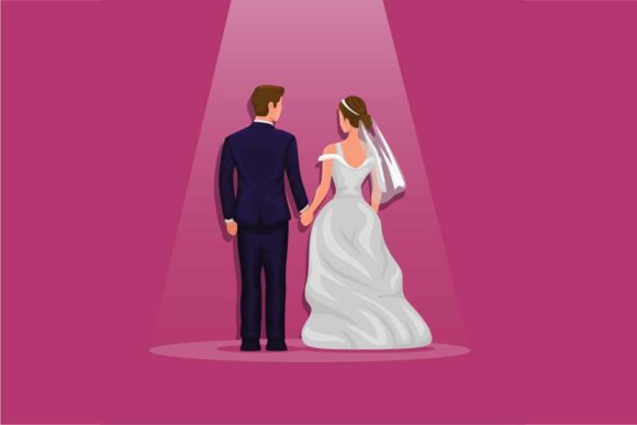 Wedding Couple Holding Hand Vector: A Designer's Secret Weapon